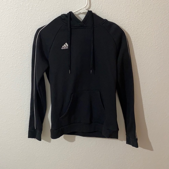 adidas Tops - Adidas black hoodie with white.